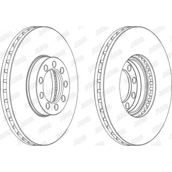 Jeu de 2 disques de frein avant JURID 569153J