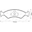 Jeu de 4 plaquettes de frein avant JURID 571412J - Visuel 2