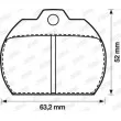 Jeu de 4 plaquettes de frein avant JURID 571807J - Visuel 2