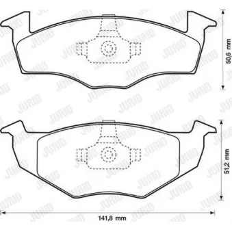 Jeu de 4 plaquettes de frein avant JURID 571915D