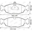Jeu de 4 plaquettes de frein avant JURID 571924J - Visuel 2