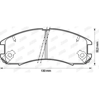 Jeu de 4 plaquettes de frein avant JURID 572317J
