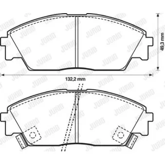 Jeu de 4 plaquettes de frein avant JURID 572330J