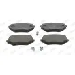 Jeu de 4 plaquettes de frein avant JURID 572420J - Visuel 1