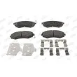 Jeu de 4 plaquettes de frein avant JURID 572496J - Visuel 1