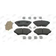 Jeu de 4 plaquettes de frein avant JURID 572502J - Visuel 1