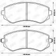 Jeu de 4 plaquettes de frein avant JURID 572541J - Visuel 2