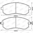 Jeu de 4 plaquettes de frein avant JURID 572550J - Visuel 2