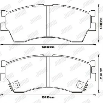 Jeu de 4 plaquettes de frein avant JURID 572560J