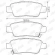 Jeu de 4 plaquettes de frein arrière JURID 572606J - Visuel 2