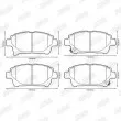 Jeu de 4 plaquettes de frein avant JURID 572618J - Visuel 2