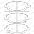 Jeu de 4 plaquettes de frein avant JURID 572634J - Visuel 2