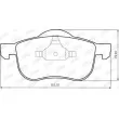 Jeu de 4 plaquettes de frein avant JURID 573003JC - Visuel 2