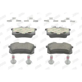 Jeu de 4 plaquettes de frein arrière JURID 573005J