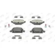 Jeu de 4 plaquettes de frein arrière JURID 573009J - Visuel 1