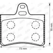 Jeu de 4 plaquettes de frein arrière JURID 573028J - Visuel 2