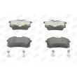 Jeu de 4 plaquettes de frein arrière JURID 573032J - Visuel 1