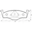 Jeu de 4 plaquettes de frein avant JURID 573040J - Visuel 2