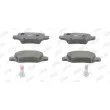 Jeu de 4 plaquettes de frein arrière JURID 573082J - Visuel 1