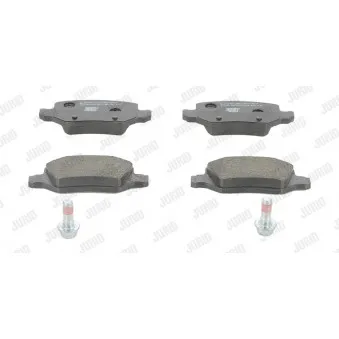 Jeu de 4 plaquettes de frein arrière JURID 573082J