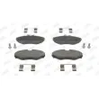 Jeu de 4 plaquettes de frein avant JURID 573099J - Visuel 1