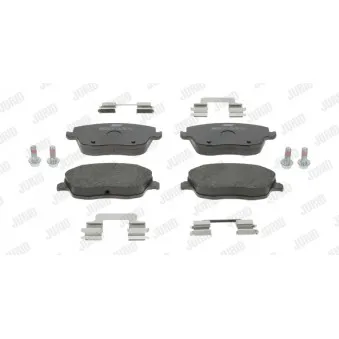 Jeu de 4 plaquettes de frein avant JURID 573101J
