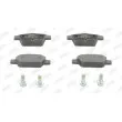 Jeu de 4 plaquettes de frein arrière JURID 573105J - Visuel 1