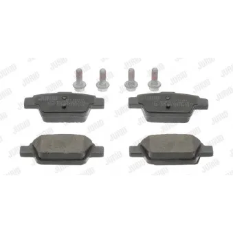 Jeu de 4 plaquettes de frein arrière JURID 573105JC
