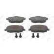 Jeu de 4 plaquettes de frein avant JURID 573144JC - Visuel 1