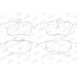 Jeu de 4 plaquettes de frein avant JURID 573153D - Visuel 2