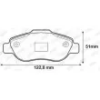 Jeu de 4 plaquettes de frein avant JURID 573168J - Visuel 2