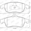 Jeu de 4 plaquettes de frein avant JURID 573192JC - Visuel 2