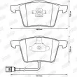 Jeu de 4 plaquettes de frein avant JURID 573197JC - Visuel 2