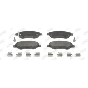 Jeu de 4 plaquettes de frein avant JURID 573205J