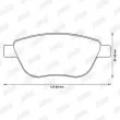 Jeu de 4 plaquettes de frein avant JURID 573205J - Visuel 2