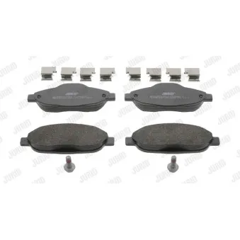 Jeu de 4 plaquettes de frein avant JURID 573241J