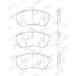 Jeu de 4 plaquettes de frein avant JURID 573257J - Visuel 2