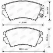 Jeu de 4 plaquettes de frein avant JURID 573270JC - Visuel 2