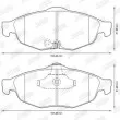 Jeu de 4 plaquettes de frein avant JURID 573287J - Visuel 2