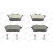 Jeu de 4 plaquettes de frein arrière JURID 573289J - Visuel 1