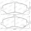 Jeu de 4 plaquettes de frein avant JURID 573298J - Visuel 2