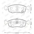 Jeu de 4 plaquettes de frein avant JURID 573366J - Visuel 2