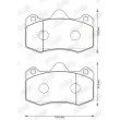 Jeu de 4 plaquettes de frein avant JURID 573383J - Visuel 2