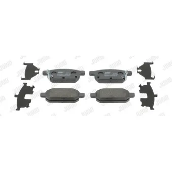 Jeu de 4 plaquettes de frein arrière JURID 573384J