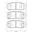 Jeu de 4 plaquettes de frein arrière JURID 573386J - Visuel 2