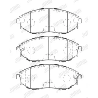 Jeu de 4 plaquettes de frein avant JURID 573751J