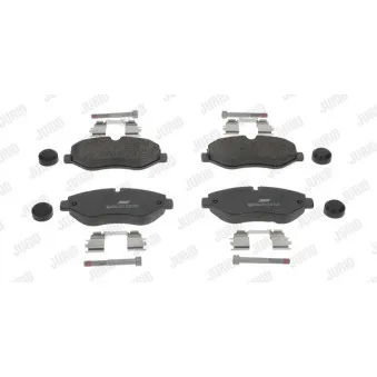 Jeu de 4 plaquettes de frein avant JURID 573760J