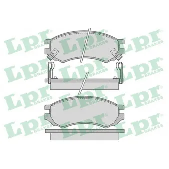 Jeu de 4 plaquettes de frein avant LPR 05P1008