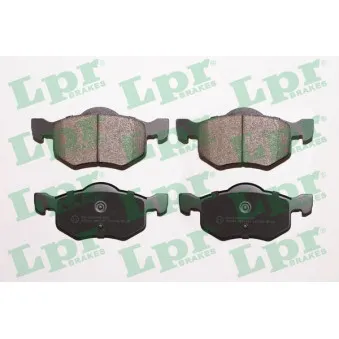 Jeu de 4 plaquettes de frein avant LPR 05P1091