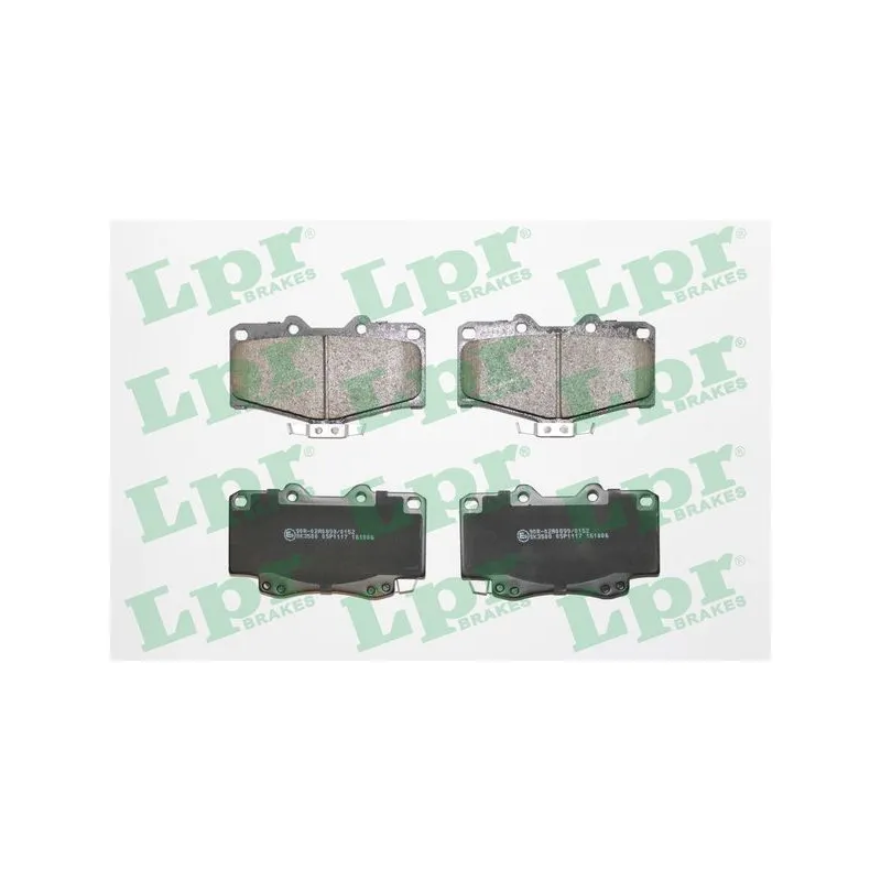 Jeu de 4 plaquettes de frein avant LPR 05P1117